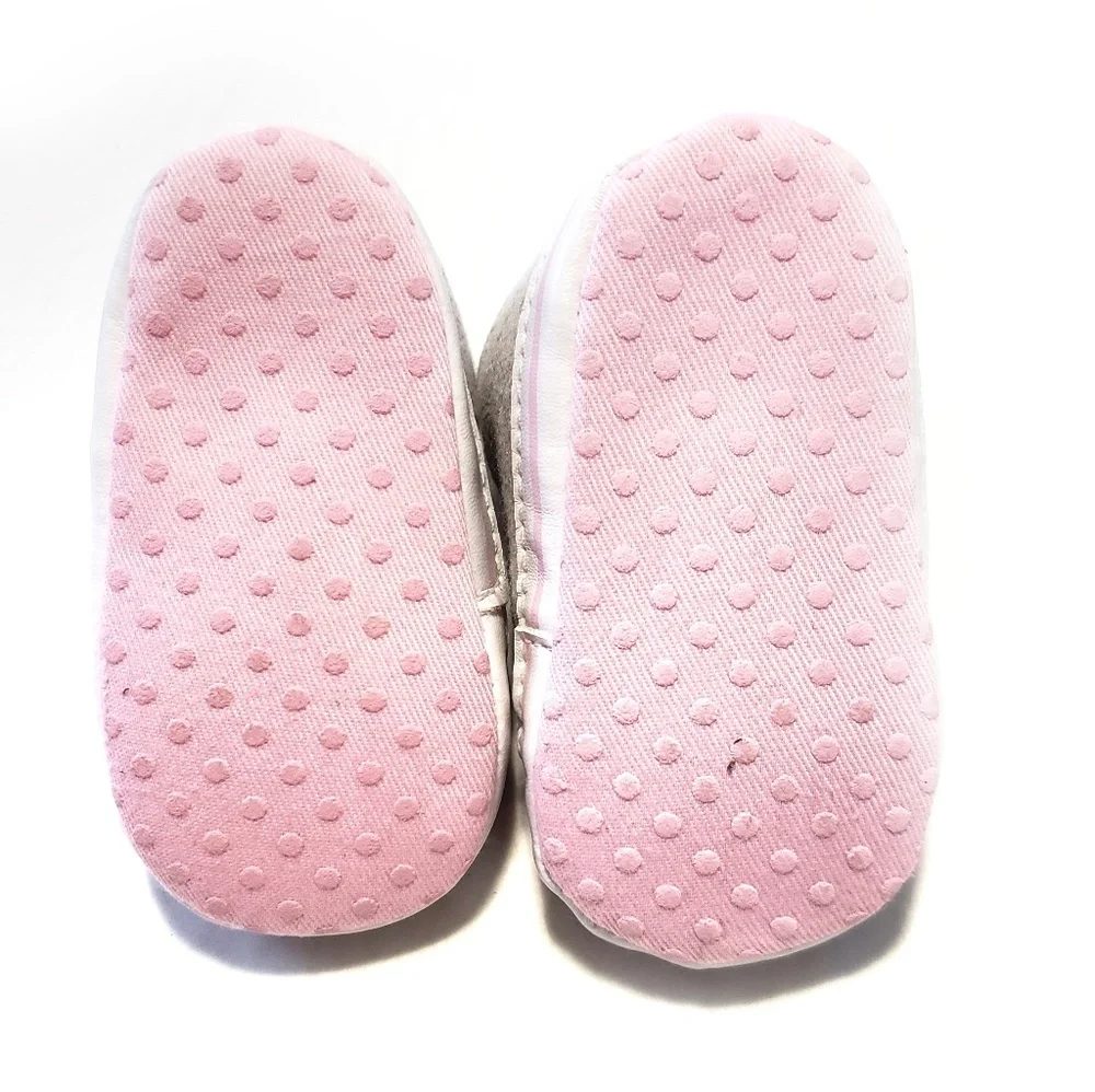 0 12mo Baby Pink Gray High Tops Sneakers Shoes